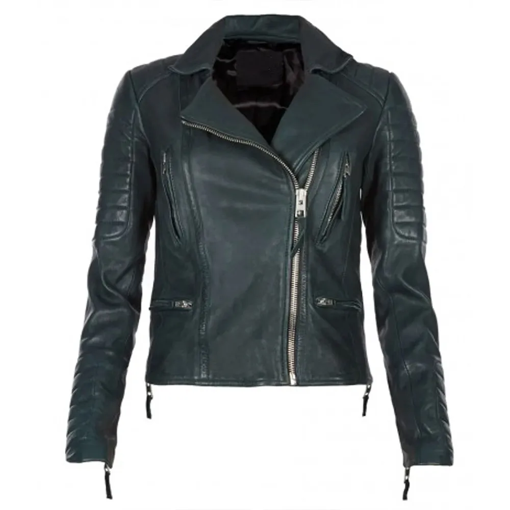 The Mindy Project S02 Mindy Kaling Green Leather Jacket