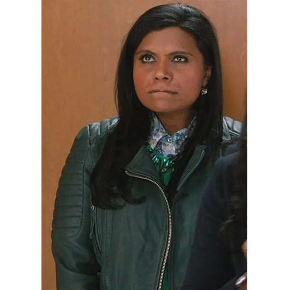 The Mindy Project S02 Mindy Kaling Green Leather Jacket