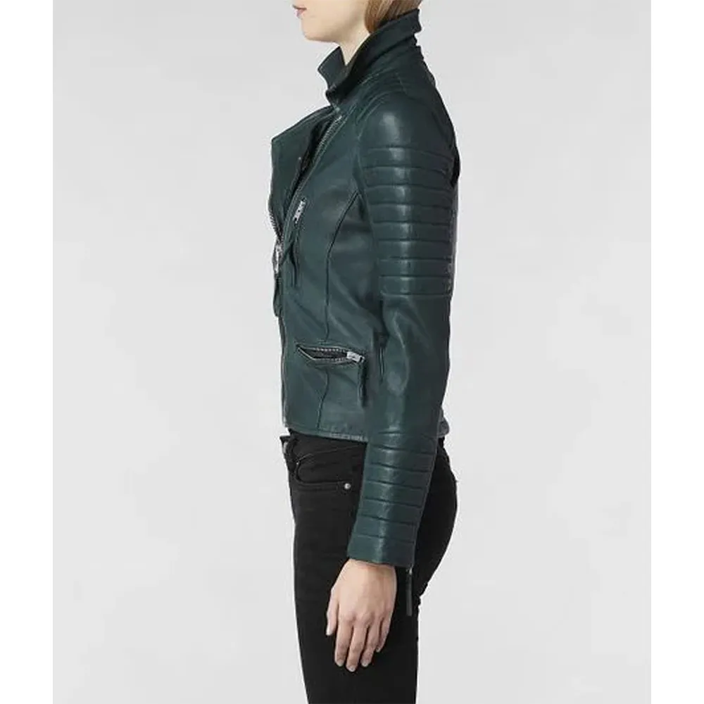 The Mindy Project S02 Mindy Kaling Green Leather Jacket