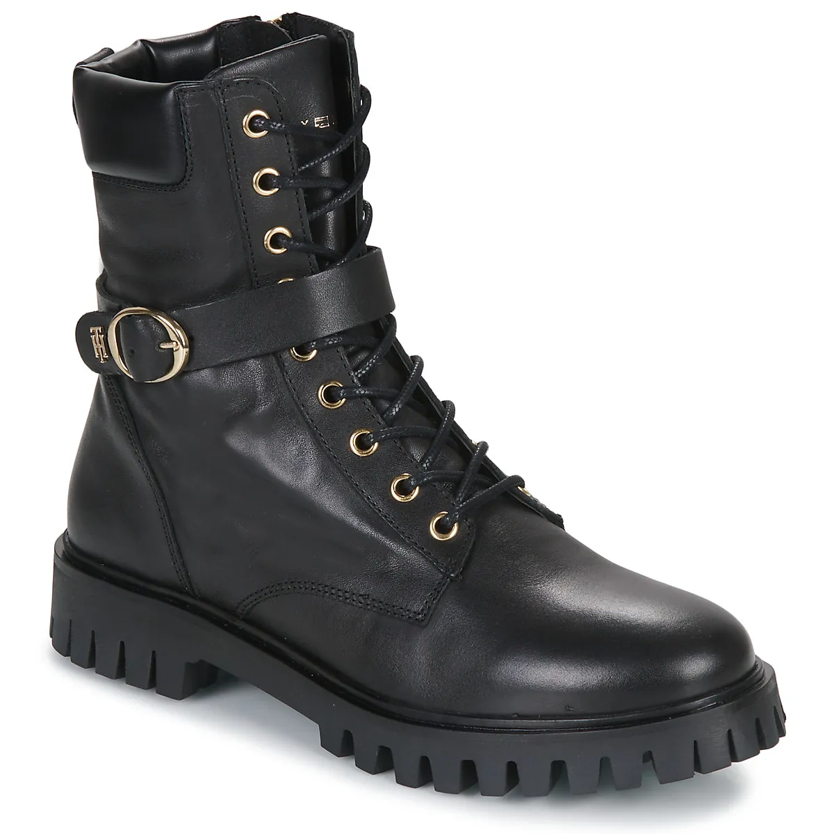 Tommy Hilfiger Buckle Lace Up Boot