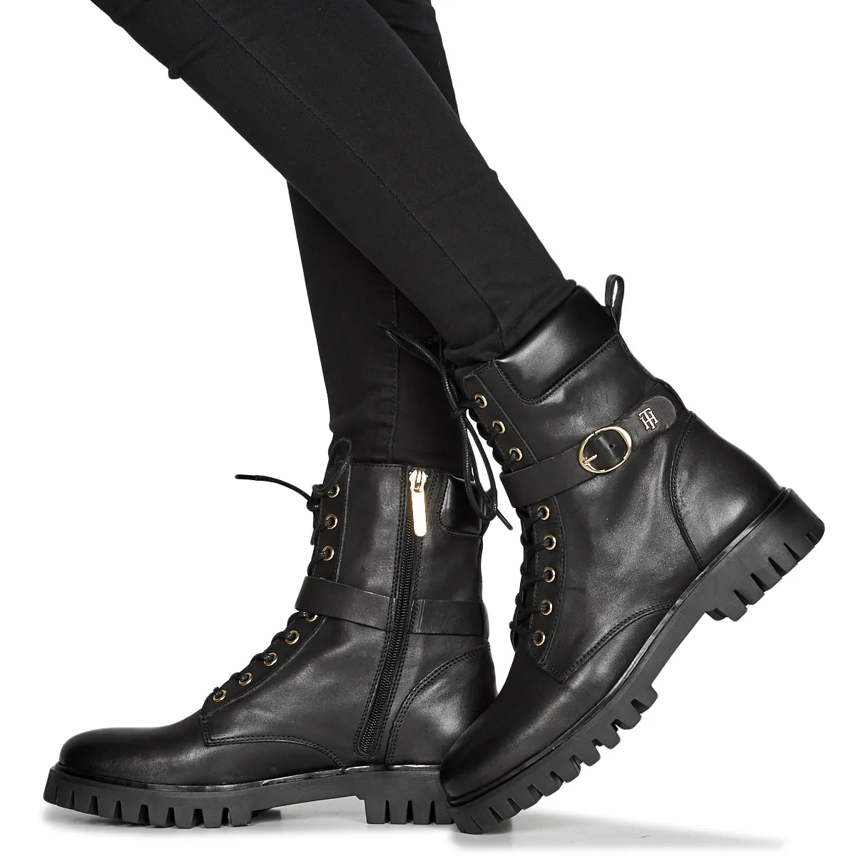 Tommy Hilfiger Buckle Lace Up Boot