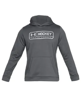 UNDER ARMOUR ADULT UA HOCKEY JOCK TAG HOODIE  - GREY