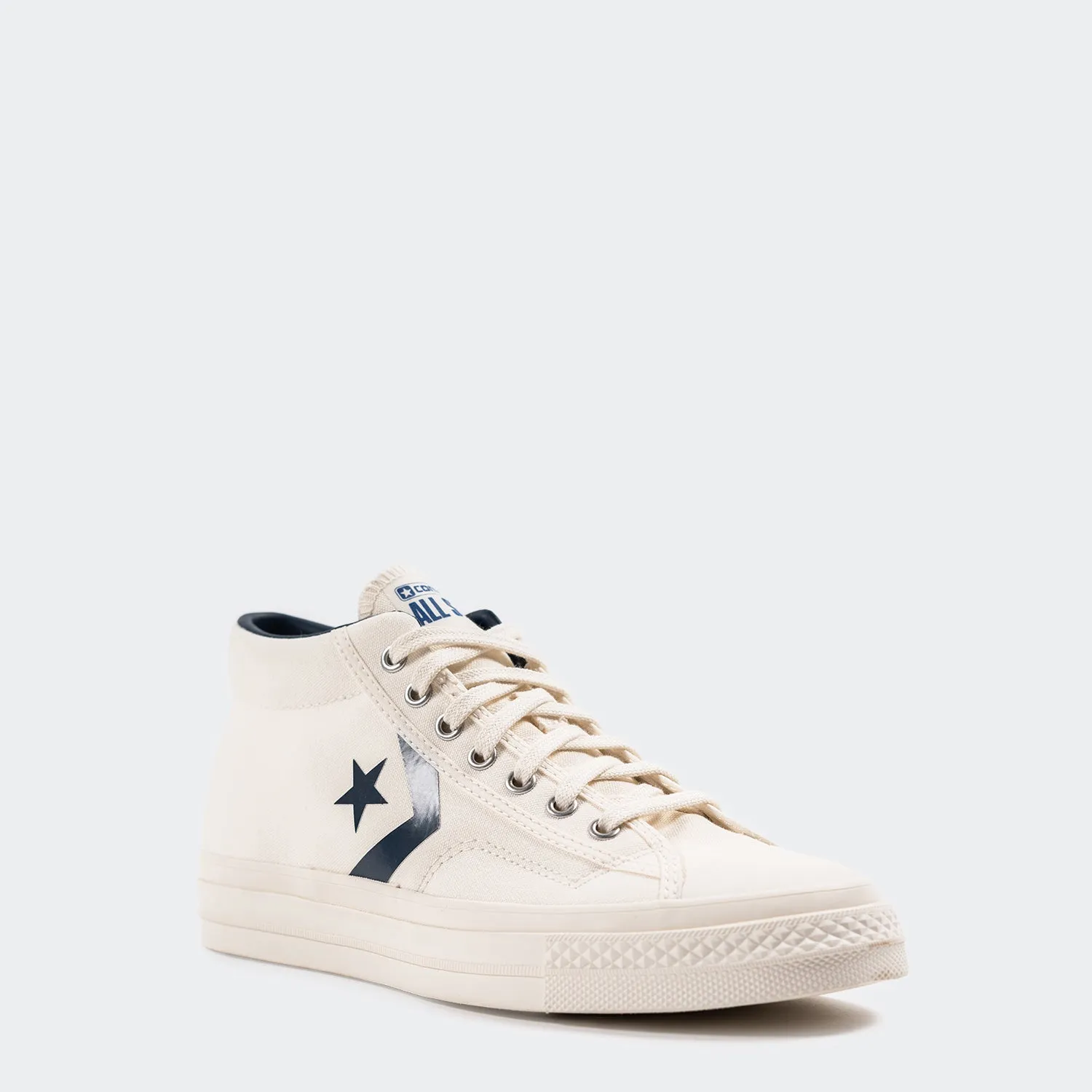 Unisex Converse Star Player 76 Mid Shoes Egret Navy