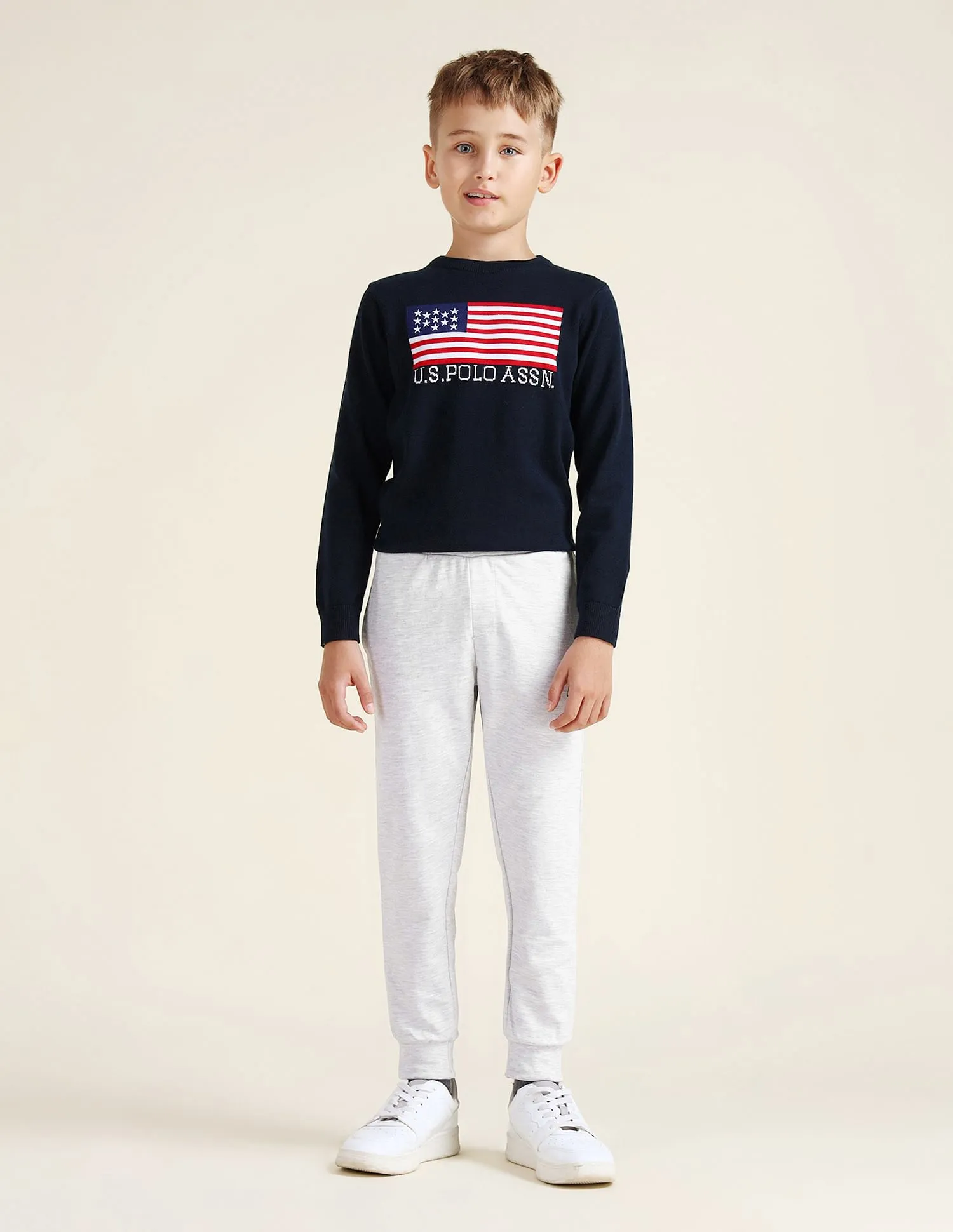 U.S. Polo Assn. Kids Regular Fit Solid Joggers