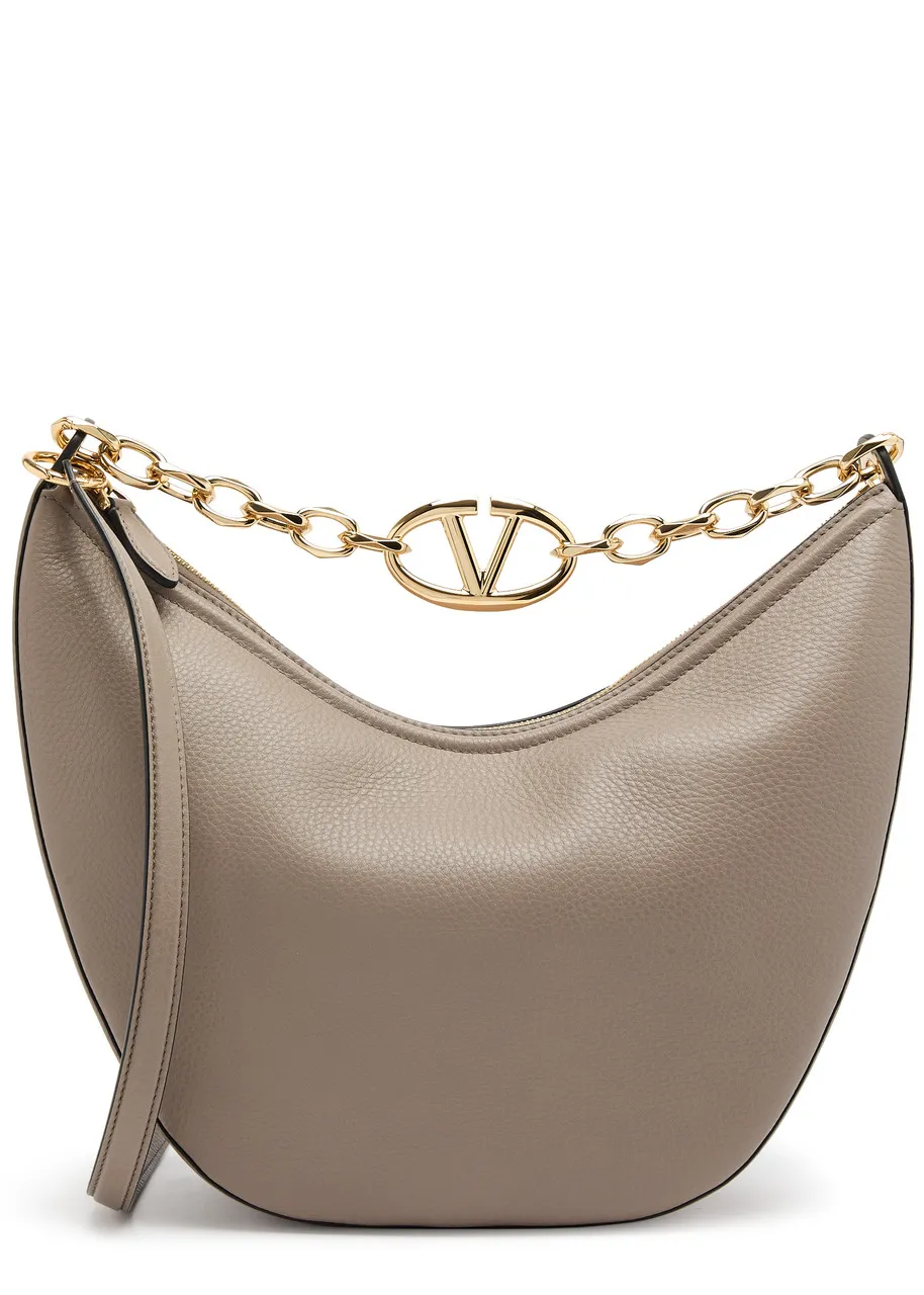 VALENTINO VLogo Moon medium leather shoulder bag -                         -                     -                