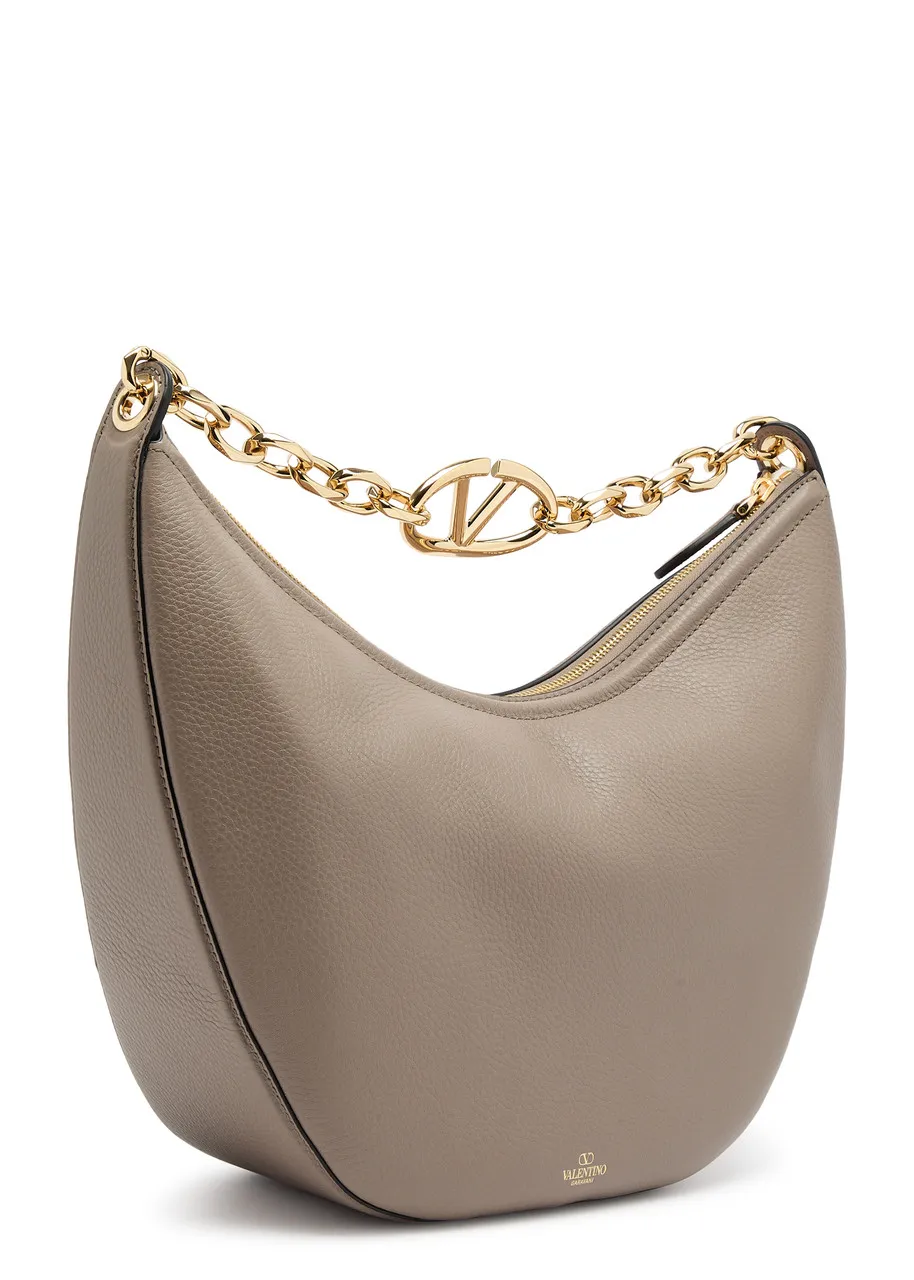 VALENTINO VLogo Moon medium leather shoulder bag -                         -                     -                