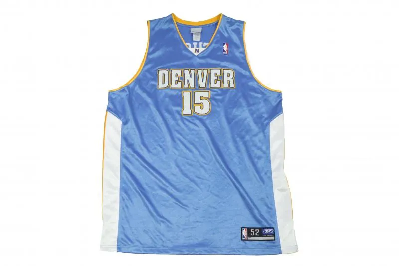 Vintage - Men - Reebok Carmelo Anthony Denver Nuggets Jersey - Light Blue /Gold/ White