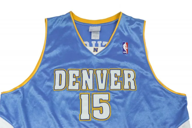 Vintage - Men - Reebok Carmelo Anthony Denver Nuggets Jersey - Light Blue /Gold/ White