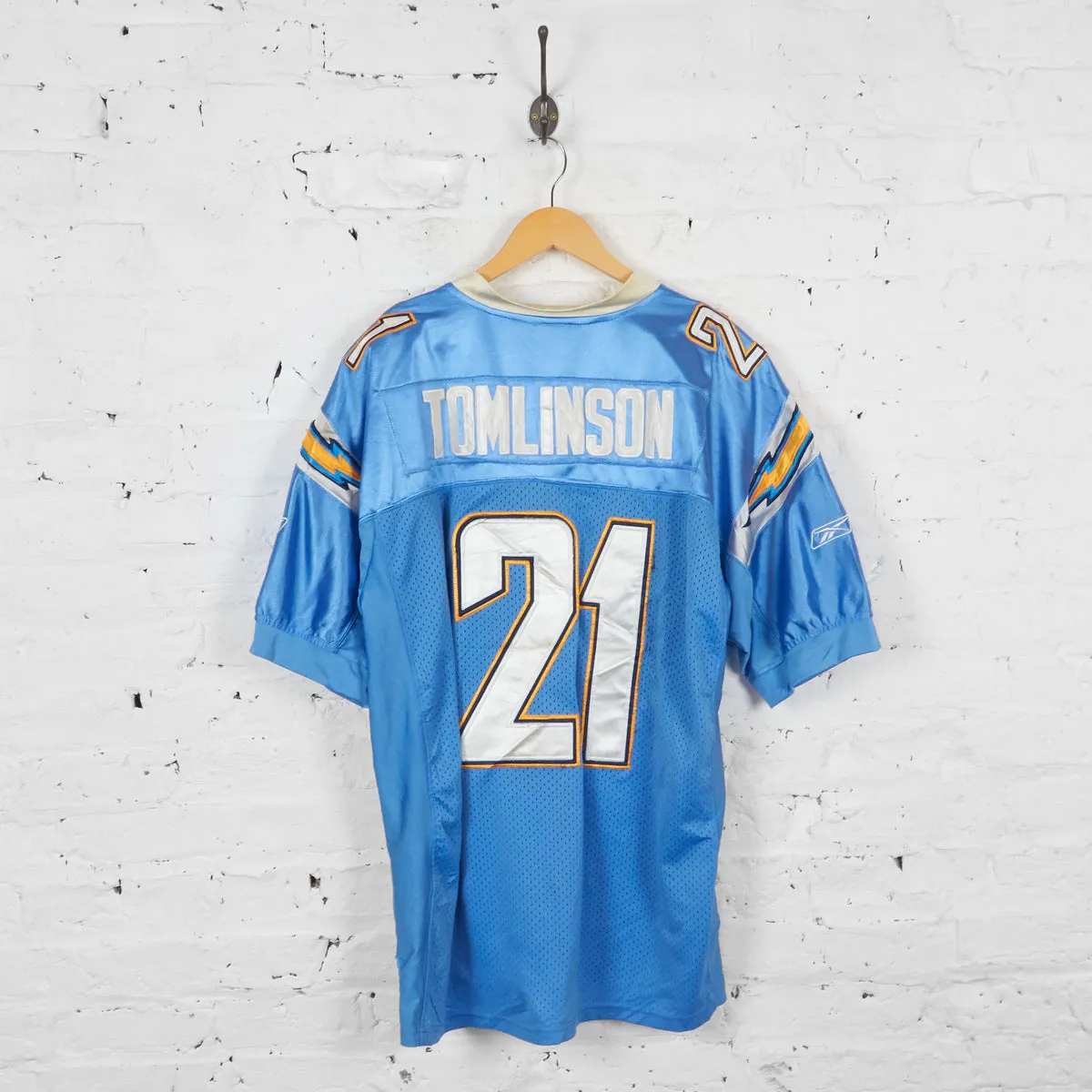 Vintage Reebok Los Angeles Chargers NFL Tomlison Jersey - Blue - XL