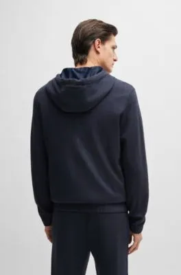 Zip-up regular-fit hoodie in performance fabric